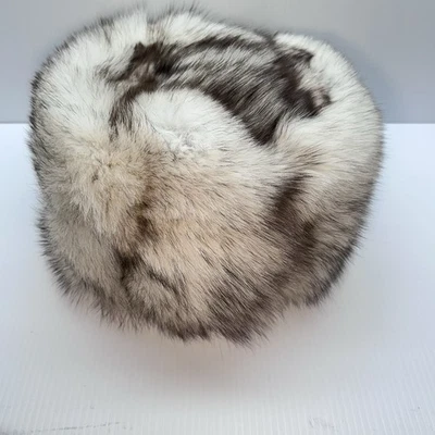 Vintage Soviet Russian USSR Genuine Fox Fur Hat Kubanka Cossack Papakha Sz 57 - Image 1 of 4