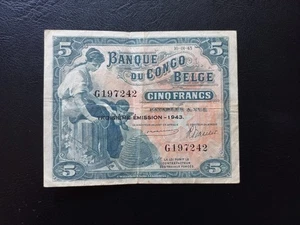 Belgian Congo 5 Francs, 10-01-1943, (P-13Aa) - Picture 1 of 19