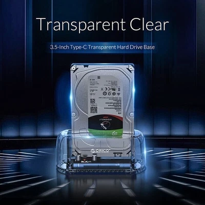 Hard Drive Docking Station USB 3.1 External Enclosure for SATA 2.5" 3.5" HDD SSD - Image 1 of 4