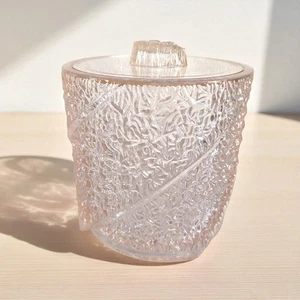 1970s Acrylic Ice Bucket Snow Crystal Stotter Norse Lucite Pale Pine Barware - Picture 1 of 10