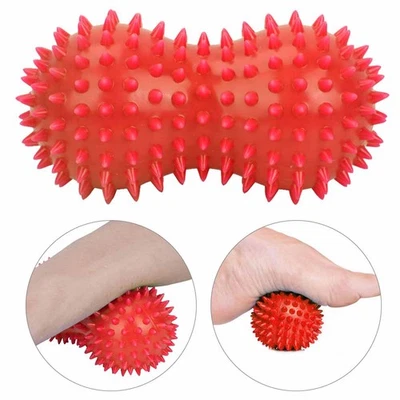 MARKENLOS (red)PVC Peanut Spiky Massage Ball Back Foot Massager Ball Fitness Muscle