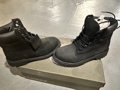 Timberland 6" Premuim Impermeable Negro Nubuck Bota Juniors EE. UU. 3.5Y TB012907001 Foto 1 de 4
