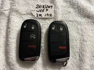 Remote Key Fobs 2 PC 2018 and 2019 JEEP #1712 - Picture 1 of 2