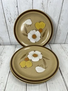3 Hearthside Stoneware Dogwood Floral - 10 1/2" Dinner Plates MCM Vintage - Picture 1 of 5