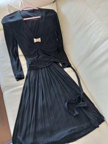 Autentico abito lungo nero Gucci taglia 40 moda formale tutte le stagioni