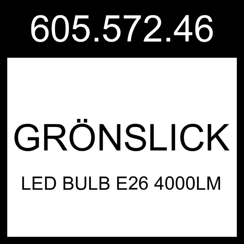 IKEA GRONSLICK GRÖNSLICK LED Bulb E26 4000lm   605.572.46 - Image 1 of 1