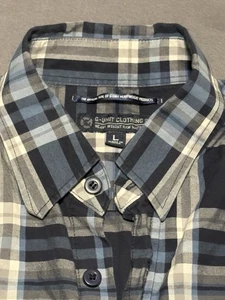 G Unit Shirt Mens L  Plaid Button Up Short Sleeve Hip Hop T Shirt - Picture 1 of 7