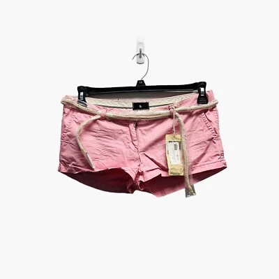 Maison Scotch Mini Shorts With Belt Pink Womens Size 26 NWT - Image 1 of 4