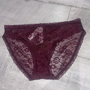 Victoria Secret Bikini Burgundy Lace Panty Small - Bild 1 von 2