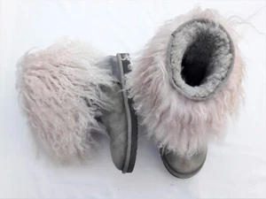 Botas Ugg Australia Talla 6 Piel de Oveja Pelo Mongol Puño Corto Multicolor EU 37 - Imagen 1 de 12