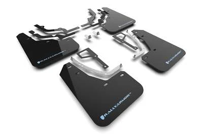 Черная грязевая заслонка Rally Armor с голубым логотипом для 2025 Hyundai Ioniq 5 N - Изображение 1 из 3