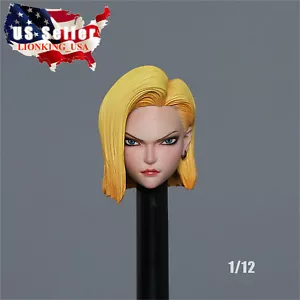 "Muñeca 1/12 Anime Girl Android 18 Lázuli Head para 6" TBLeague T01 T03 ❶EE. UU.❶ - Imagen 1 de 3