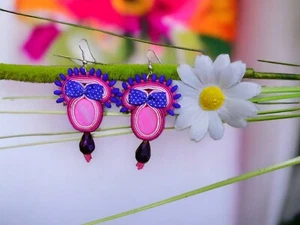 Ohrringe Technik soutache Kunsthandwerk - Bild 1 von 3