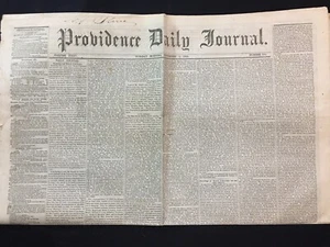 Brown University Centennial Providence RI Newspaper 1864 Lincoln Salute Navy - Picture 1 of 13