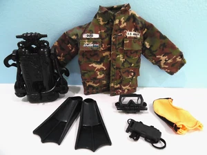 1980's G.I.-JOE 12" Action Figure Scuba Gear & "Duke" Camo Shirt - Bild 1 von 7