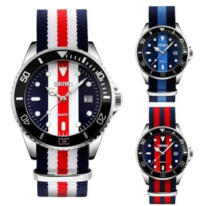 Skmei Casual Herrenuhr klares Zifferblatt Komfort Nylonband Datumsanzeige 3 Farben - Bild 1 von 30