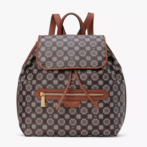 Zaino medio Kate Spade fiore di spada monogramma Mia flap ~ Nuovo con etichette~