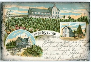 Litho AK Königswinter,Hotel Rosenau,Siebengebirge,bei Rhöndorf,Bad Honnef 1901 - Picture 1 of 2