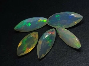 Faceted Loose Opal Gemstone - Loose White Opal 5.55 CTS - Picture 1 of 10