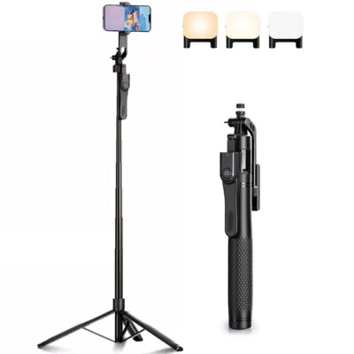 360° Selfie Stick Tripod Remote Bluetooth Stand Phone Desktop Stand Desk Holder - Image 1 of 4