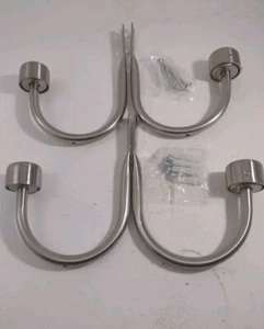 Curtain Holdbacks set of 4 for Draperies Curtain tiebacks Hook,Tejatan - Picture 1 of 7
