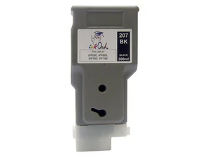 InkOwl 300ml Compatible Cartridge for CANON PFI-207BK BLACK iPF680 685 780 785 - Picture 1 of 1