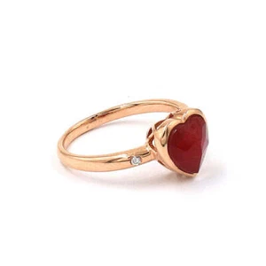 Blair Ruby & Diamond Heart Ring - Picture 1 of 9