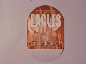 Eagles satin cloth backstage pass from Hell Freezes Over Tour - Oval - Picture 1 of 1