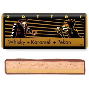 Zotter Handgeschöpfte Schokolade Whisky + Karamell + Pekan 70 g (100 g = 6,14 €)