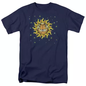 Garfield Celestial T Shirt Mens Licensed Cat Jim Davis Comic Tee Navy - Picture 1 of 2