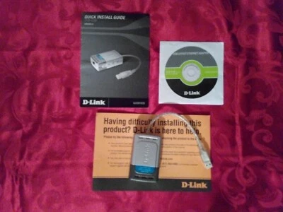D-Link USB 2.0 Fast Ethernet Adapter, Install Guide, CD - Image 1 of 4