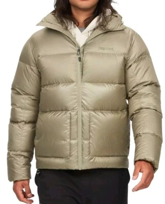 Marmot Guides Hoody Jacket Mens Large Vetiver Gray Down 700 Fill Puffer Coat - Image 1 of 4