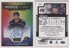 2020-21 O-Pee-Chee Platinum Rainbow Color Wheel Calvin Thurkauf Rookie Auto RC
