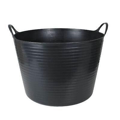 42L Litre Large Flexi Tub Bucket Home Garden Flexible Carry Storage Black Colour • 9.47£