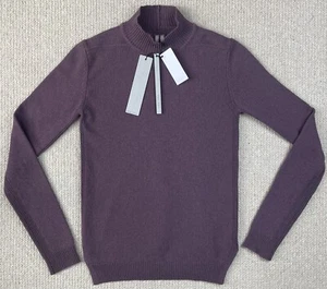 RICK OWENS 2023 MENS TURTLENECK CASHMERE JUMPER IN AMETHYST SIZE SMALL *NWD*+TAG - Picture 1 of 17