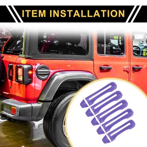 1set Door Tailgate Handle Cover for Jeep Gladiator JT 2020-2021 Purple - Picture 1 of 6