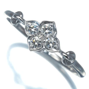 Auth Cartier Ring Hindu Diamond EU51 18K 750 White Gold - Picture 1 of 5