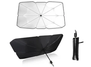 Ombrello Parasole Per Auto Parabrezza Anteriore Pieghevole 125X65cm Piccolo - Foto 1 di 12