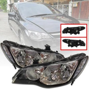 Head Lamp Front Light Pair LH RH Honda Civic Acura CSX FA3 FD1 FD2 FD3 2006-2008 - Picture 1 of 6