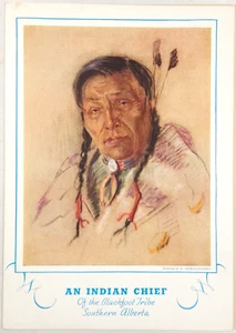 1937 Canadian Pacific Dining Car Menu Indian Chief Blackfoot Tribe Alberta - Picture 1 of 4