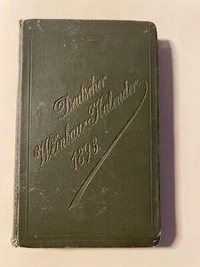 Deutscher Weinbau-Kalender von 1893 Rarität - Bild 1 von 11