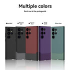 Ultra-thin Frosted Hard Case Splicing Clashing Colors for Samsung S24 ultra