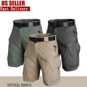 Mens Summer Tactical Shorts Cargo Outdoor Waterproof Hiking Fishing Track Shorts - Picture 1 of 25