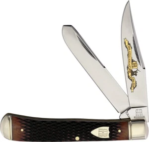 Rough Ryder 30th Anniversary Trapper Brown Folding Stainless Pocket Knife 2625 - Picture 1 of 2