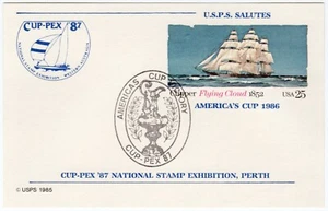 1985 Australia - U.S.P.S. Salutes America's Cup 1986 - 25 Cent Printed Stamp - Picture 1 of 2