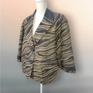Hilton Hollis L Large Women's Luxury Jacket Green Gold Black 222127 $860 MSRP - Picture 1 of 12