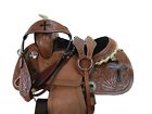 PONY WESTERN SADDLE 10 12 13 TRAIL FLORAL TOOLED LEATHER KIDS YOUTH TACK SET
