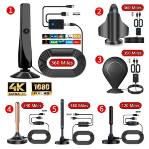 350 Miles Digital TV Antenna Range Signal Booster Amplifier HDTV Indoor HD 1080P - Picture 1 of 92