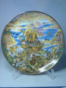 Franklin Mint Bill Bell Plate TWO BY TWO Limited Edition Heirloom Noah's Ark P1 - Foto 1 di 3