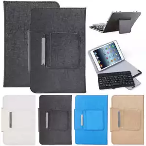 Wireless Keyboard & 10" Flip Leather Fold Stand Case Cover For iPad 6th 9.7 2018 - Picture 1 of 33